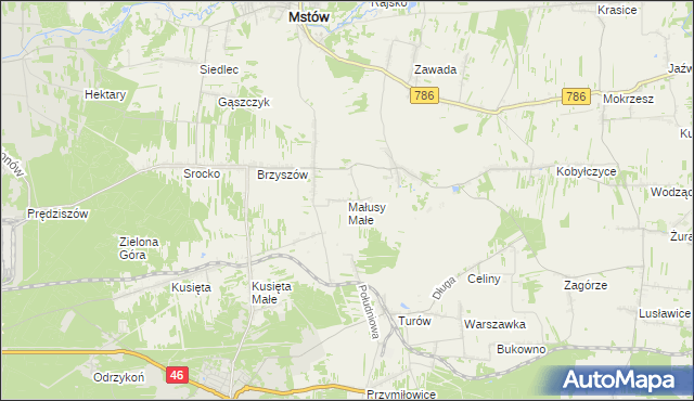 mapa Małusy Małe, Małusy Małe na mapie Targeo