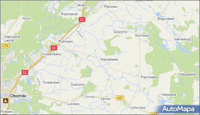 mapa Marszewiec, Marszewiec na mapie Targeo