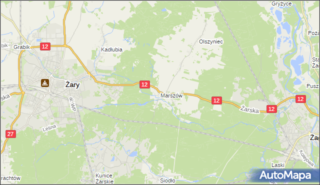 mapa Marszów, Marszów na mapie Targeo