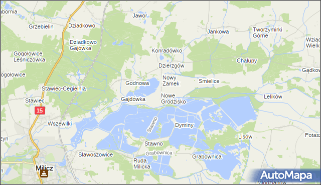 mapa Nowe Grodzisko, Nowe Grodzisko na mapie Targeo