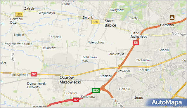 mapa Piotrkówek Duży, Piotrkówek Duży na mapie Targeo