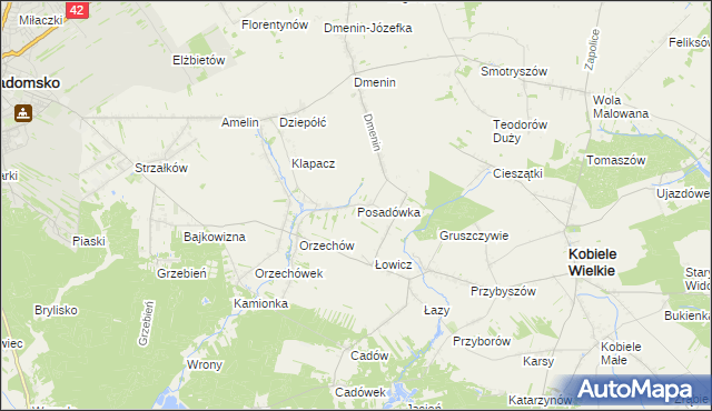 mapa Posadówka, Posadówka na mapie Targeo