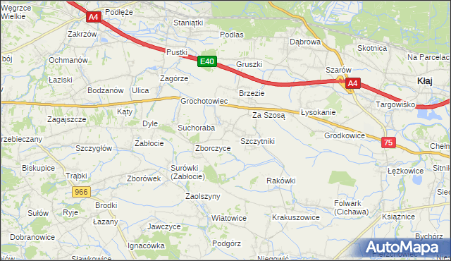 mapa Świątniki Dolne, Świątniki Dolne na mapie Targeo