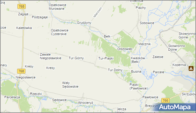 mapa Tur-Piaski, Tur-Piaski na mapie Targeo