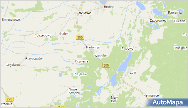 mapa Wilanów gmina Wijewo, Wilanów gmina Wijewo na mapie Targeo