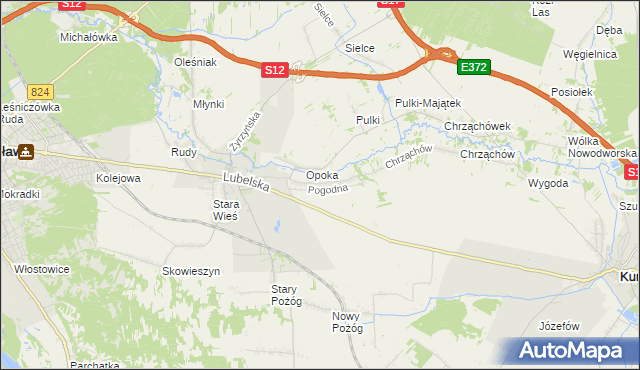 mapa Witowice gmina Końskowola, Witowice gmina Końskowola na mapie Targeo