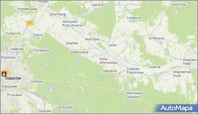 mapa Wola Wiśniowska, Wola Wiśniowska na mapie Targeo
