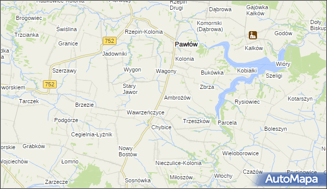 mapa Ambrożów, Ambrożów na mapie Targeo