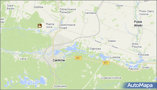 mapa Antoniówka gmina Zaklików, Antoniówka gmina Zaklików na mapie Targeo