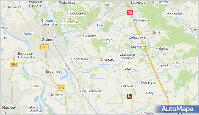 mapa Chorążec, Chorążec na mapie Targeo