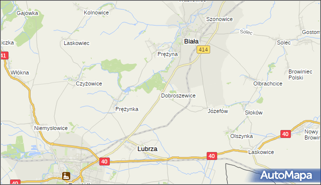 mapa Dobroszewice, Dobroszewice na mapie Targeo