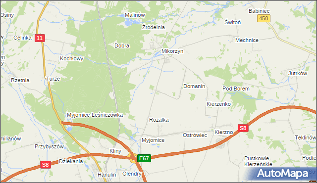 mapa Domanin Osada, Domanin Osada na mapie Targeo