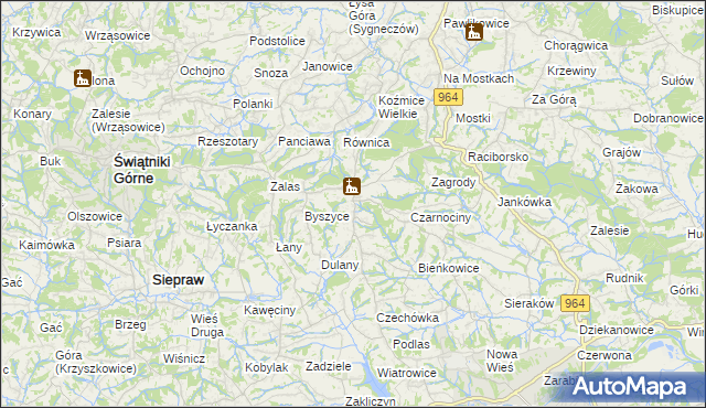 mapa Gorzków gmina Wieliczka, Gorzków gmina Wieliczka na mapie Targeo