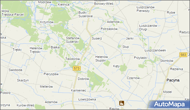 mapa Helenów Słupski, Helenów Słupski na mapie Targeo