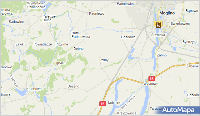 mapa Izdby, Izdby na mapie Targeo