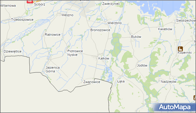 mapa Kałków gmina Otmuchów, Kałków gmina Otmuchów na mapie Targeo