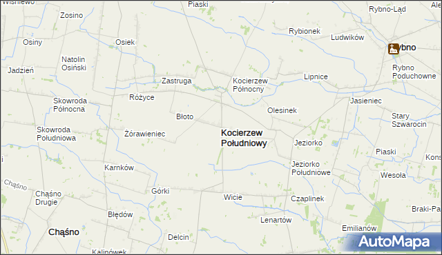 mapa Kocierzew Południowy, Kocierzew Południowy na mapie Targeo