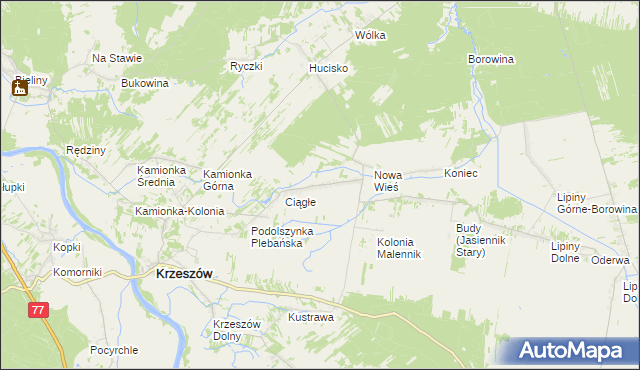 mapa Krzeszów Górny, Krzeszów Górny na mapie Targeo