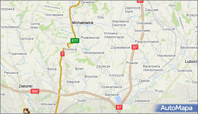 mapa Książniczki, Książniczki na mapie Targeo