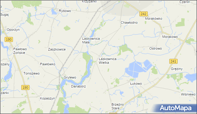 mapa Laskownica Wielka, Laskownica Wielka na mapie Targeo