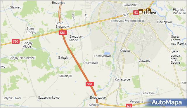 mapa Łochtynowo, Łochtynowo na mapie Targeo