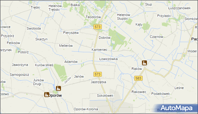 mapa Łowiczówka, Łowiczówka na mapie Targeo