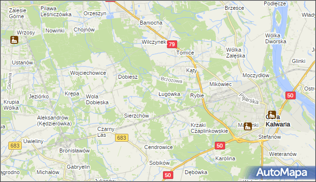 mapa Ługówka, Ługówka na mapie Targeo