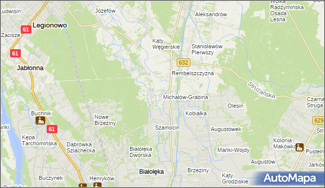 mapa Michałów-Grabina, Michałów-Grabina na mapie Targeo