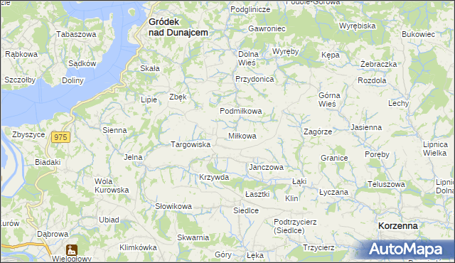 mapa Miłkowa, Miłkowa na mapie Targeo