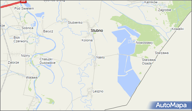 mapa Nakło gmina Stubno, Nakło gmina Stubno na mapie Targeo