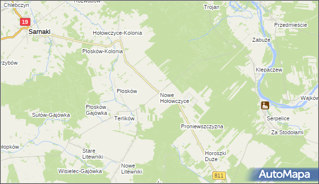 mapa Nowe Hołowczyce, Nowe Hołowczyce na mapie Targeo