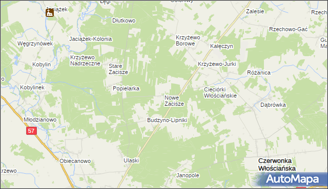 mapa Nowe Zacisze, Nowe Zacisze na mapie Targeo