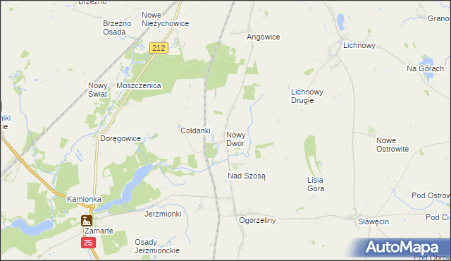mapa Nowy Dwór gmina Chojnice, Nowy Dwór gmina Chojnice na mapie Targeo