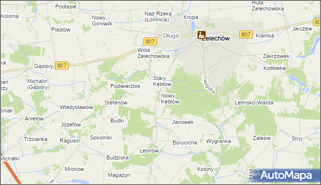 mapa Nowy Kębłów, Nowy Kębłów na mapie Targeo