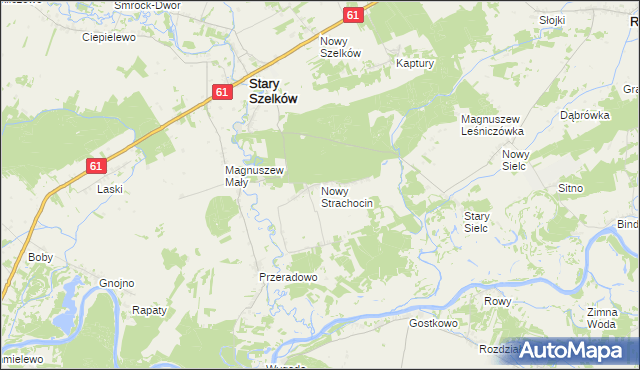 mapa Nowy Strachocin, Nowy Strachocin na mapie Targeo