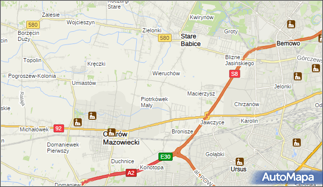 mapa Piotrkówek Duży, Piotrkówek Duży na mapie Targeo