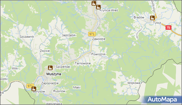 mapa Powroźnik, Powroźnik na mapie Targeo