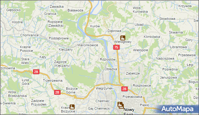 mapa Rdziostów, Rdziostów na mapie Targeo