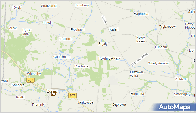 mapa Rokitnica-Kąty, Rokitnica-Kąty na mapie Targeo