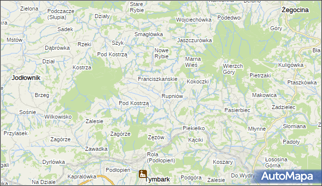 mapa Rupniów, Rupniów na mapie Targeo