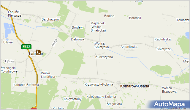 mapa Ruszczyzna, Ruszczyzna na mapie Targeo