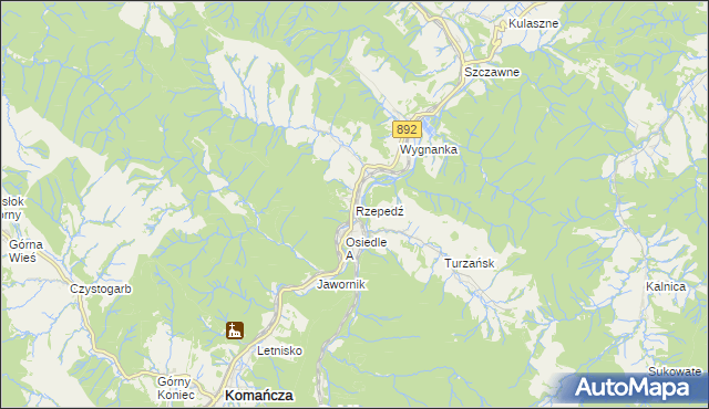 mapa Rzepedź, Rzepedź na mapie Targeo