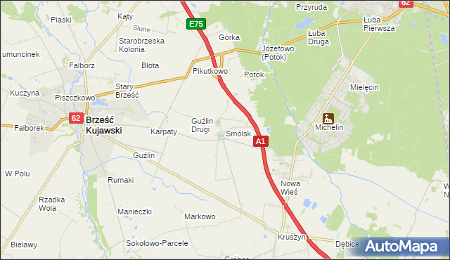 mapa Smólsk, Smólsk na mapie Targeo