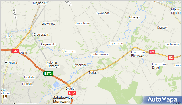 mapa Sobianowice, Sobianowice na mapie Targeo