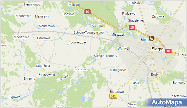 mapa Sułocin-Teodory, Sułocin-Teodory na mapie Targeo