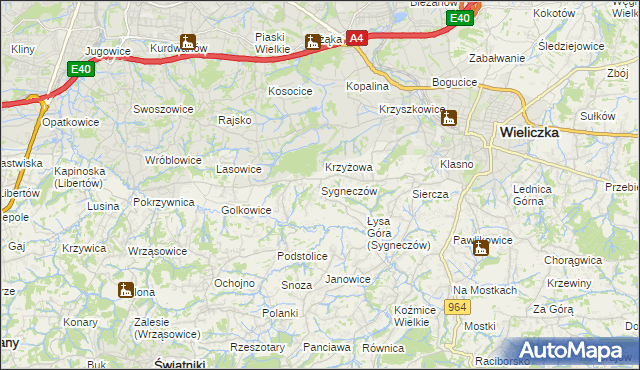 mapa Sygneczów, Sygneczów na mapie Targeo