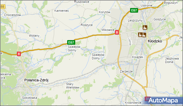 mapa Szalejów Dolny, Szalejów Dolny na mapie Targeo