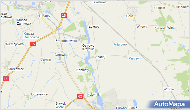 mapa Szarlej, Szarlej na mapie Targeo