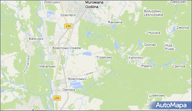 mapa Trzaskowo, Trzaskowo na mapie Targeo