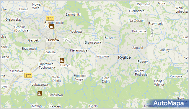 mapa Uniszowa, Uniszowa na mapie Targeo